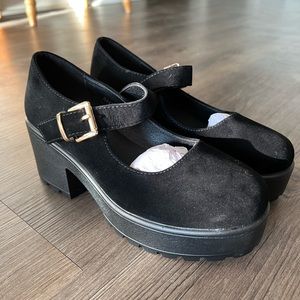 Koi Black Mary Janes - Suede